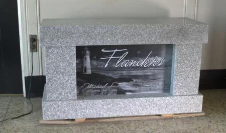 Your Partner in Premium Wholesale Headstones 9 An engraved cemetery memorial stone.